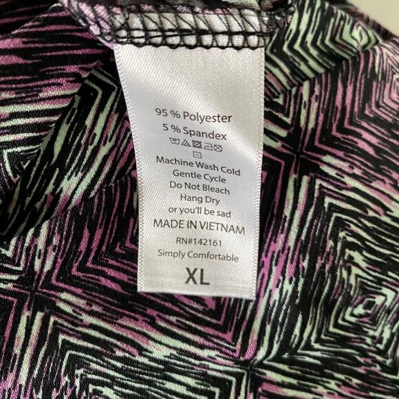 LuLaRoe Azure Skirt Black Purple Geometric Design Women's XL NEW NWT - Picture 4 of 7